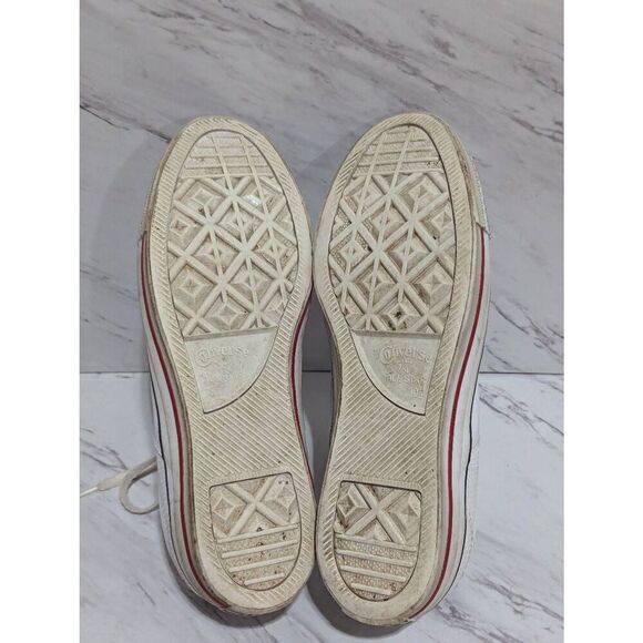 Converse Men's 10.5 White Leather Low Top Retro Style Sneaker - Picture 9 of 11